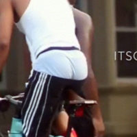 Sagger on bicycle