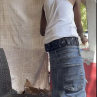 Jeans hang low